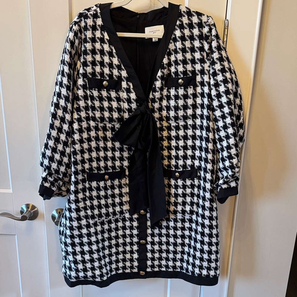 Pomander Coco Tweed Bow Dress XXXL